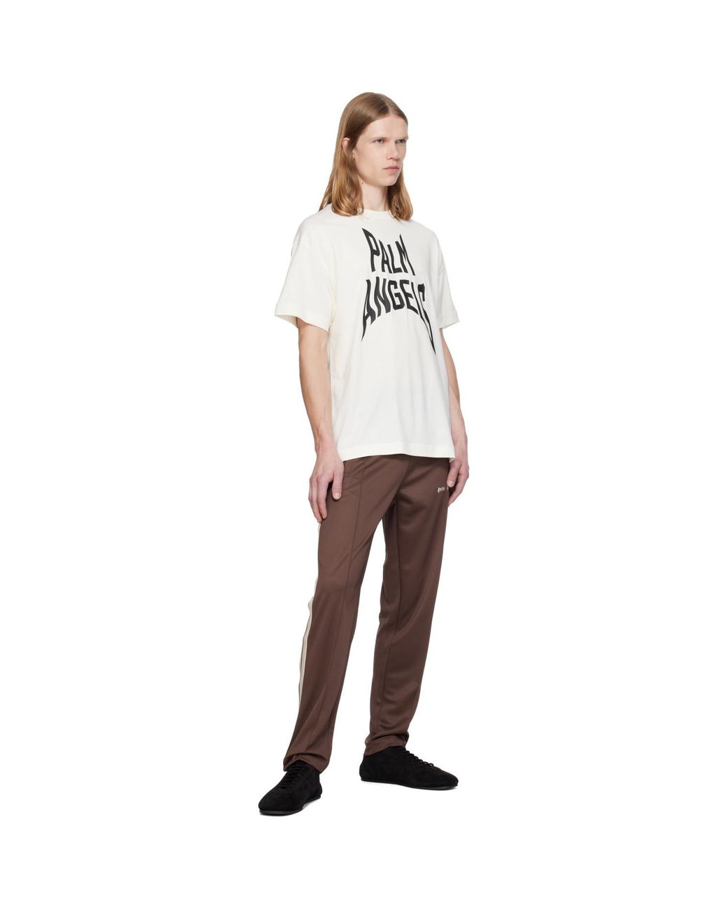 Palm Angels Brown Classic Logo Track Pants for men