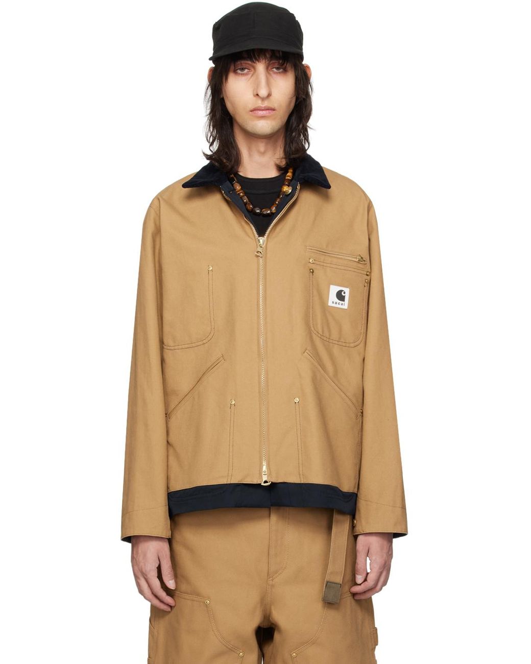 Sacai Carhartt Wip Edition Reversible Jacket in Black for Sacai Carhartt Wip Edition Reversible Jacket in Black for