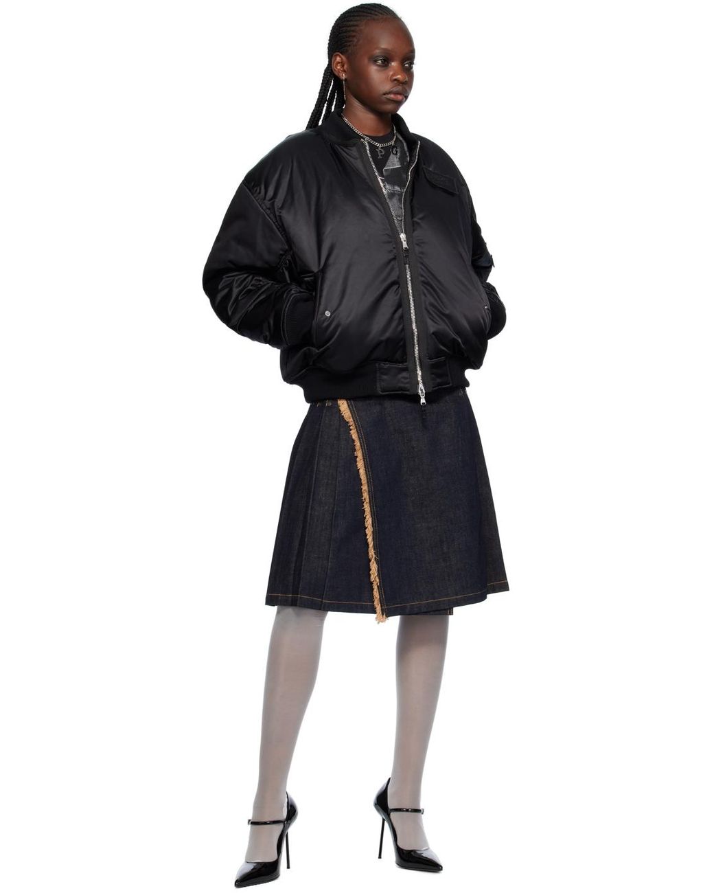 Jean Paul Gaultier ロゴパッチ ボンバージャケット ブラック | Lyst