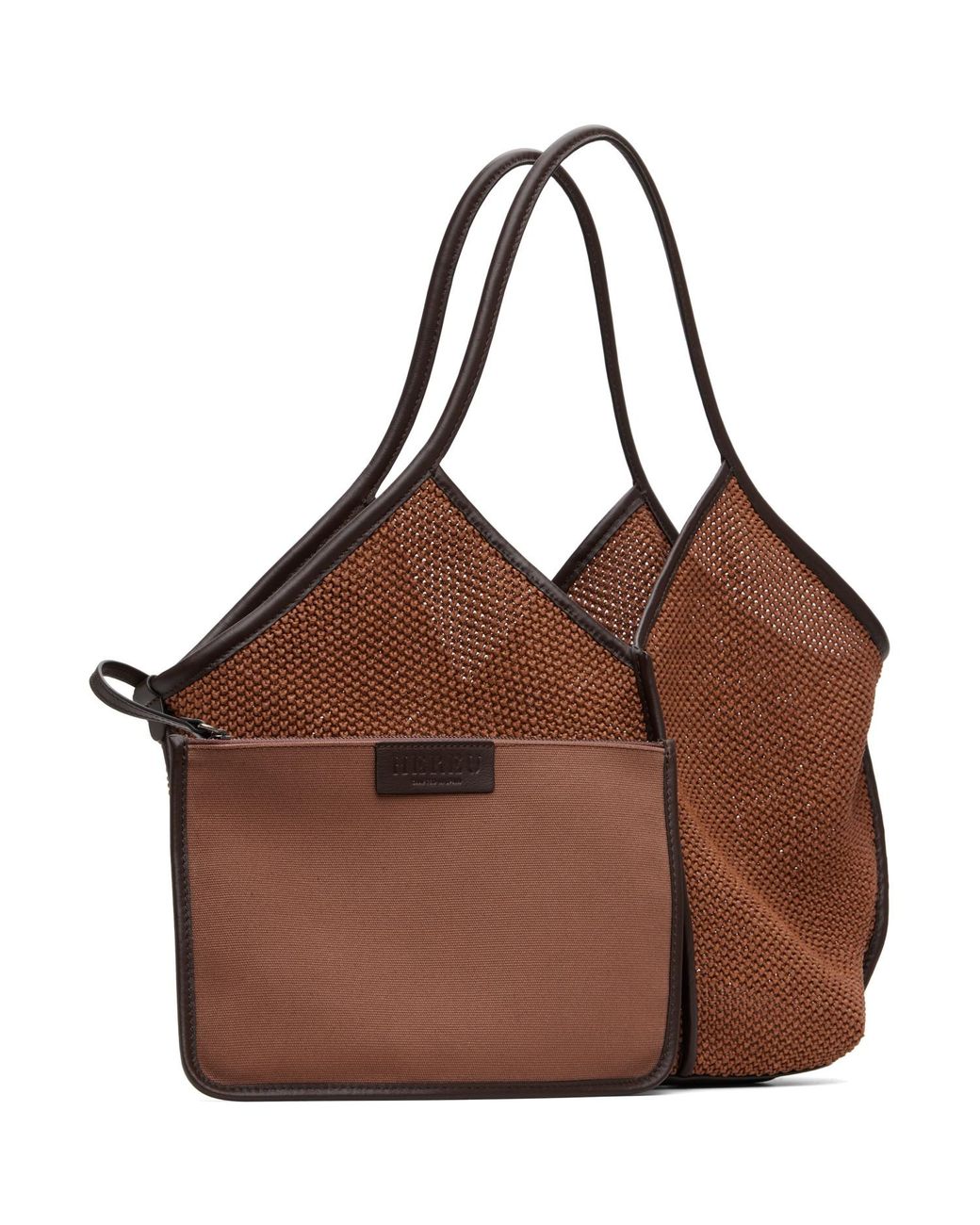Hereu Brown Calella Soft Raffia Tote