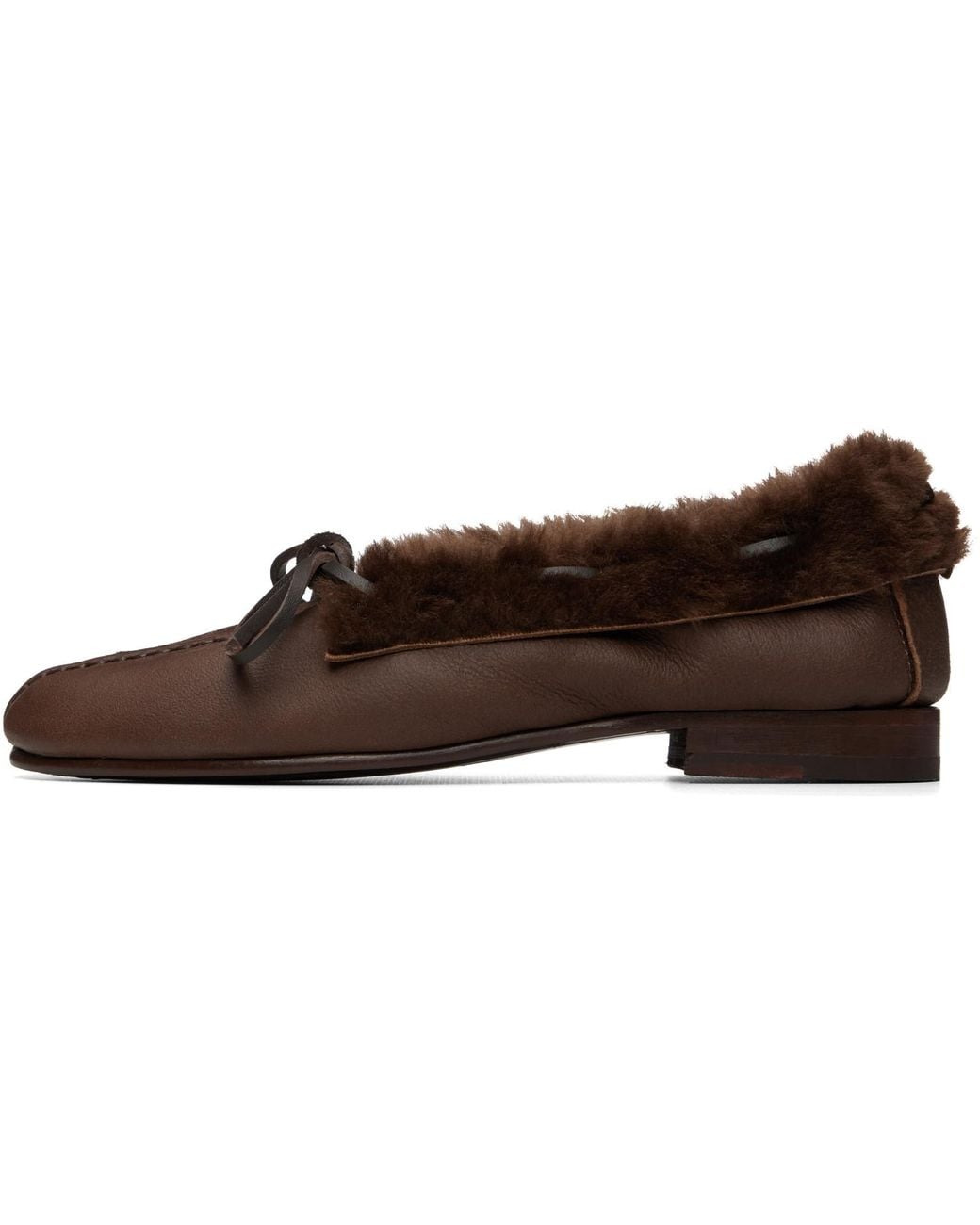 Hereu Brown Tilla Shearling Loafers