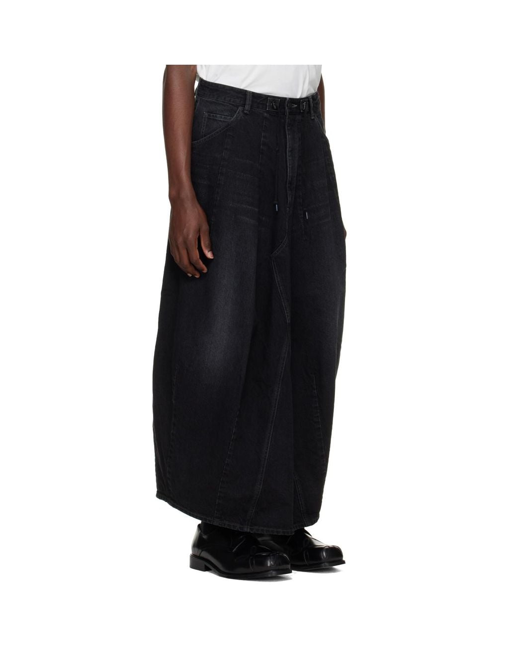 Needles Black H.D. Skirt for men