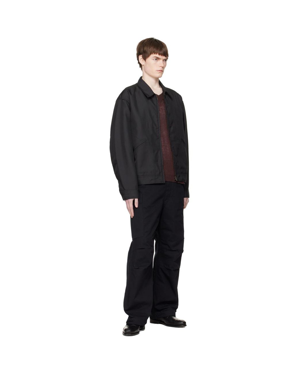 Nanamica Black Polyester Twill Deck Jacket for men