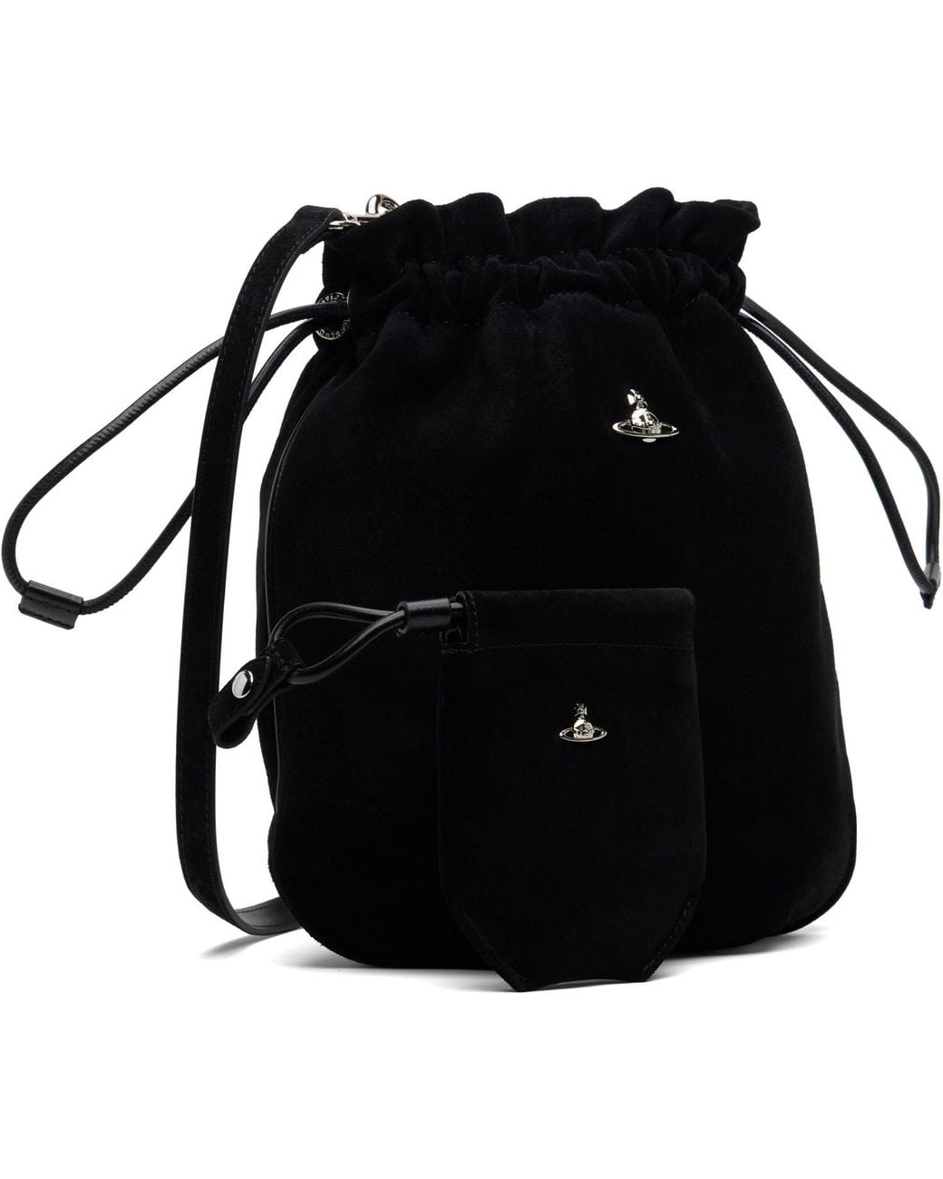 Vivienne Westwood Black Drawstring Pouch Bag