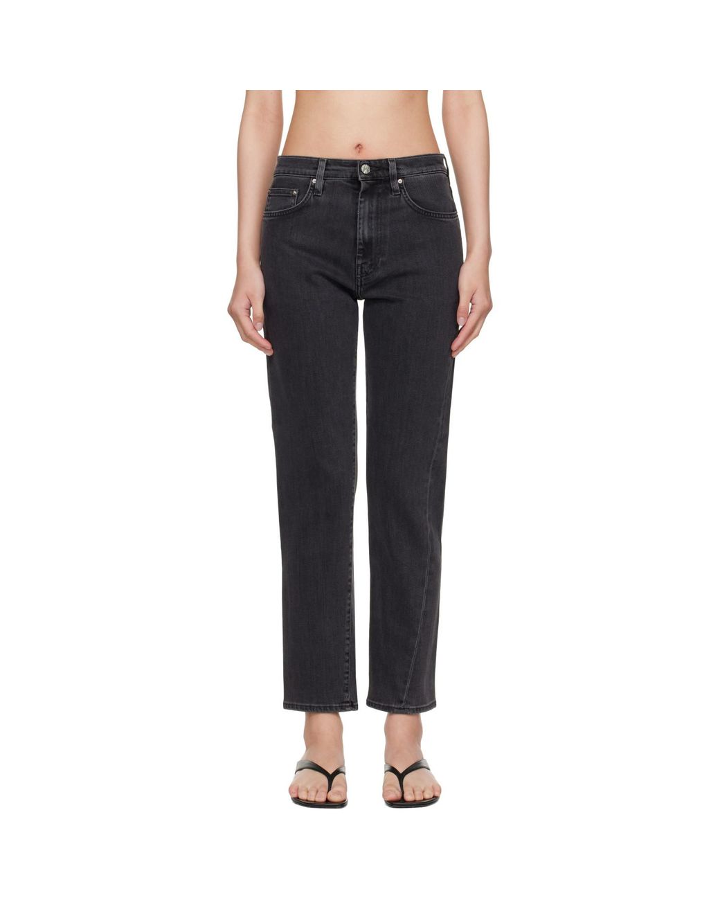 Totême Black Twisted Seam Jeans