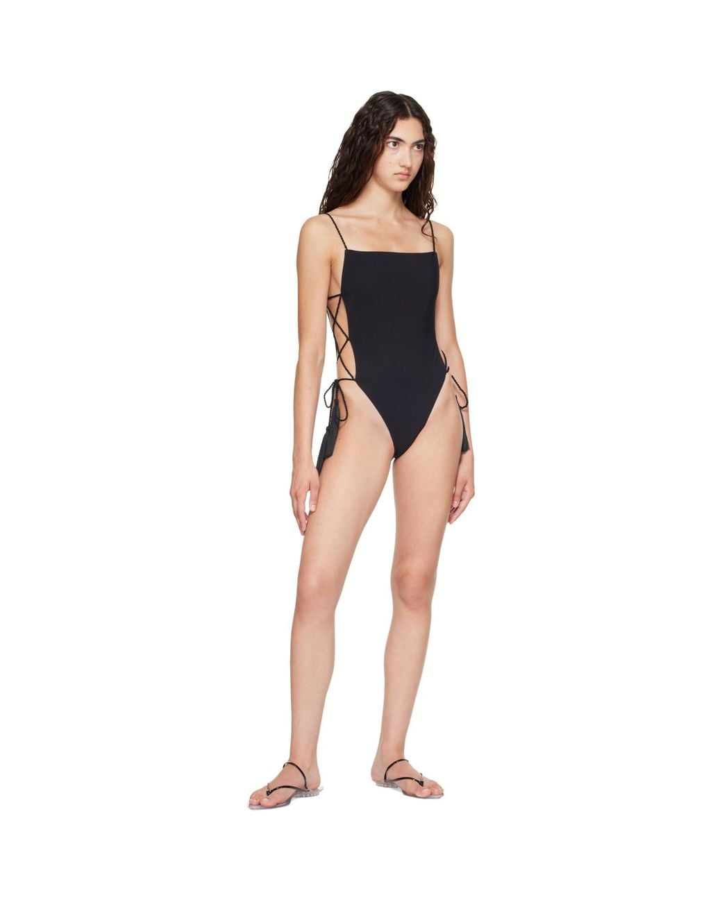 Alaïa Blue Tassel Swimsuit