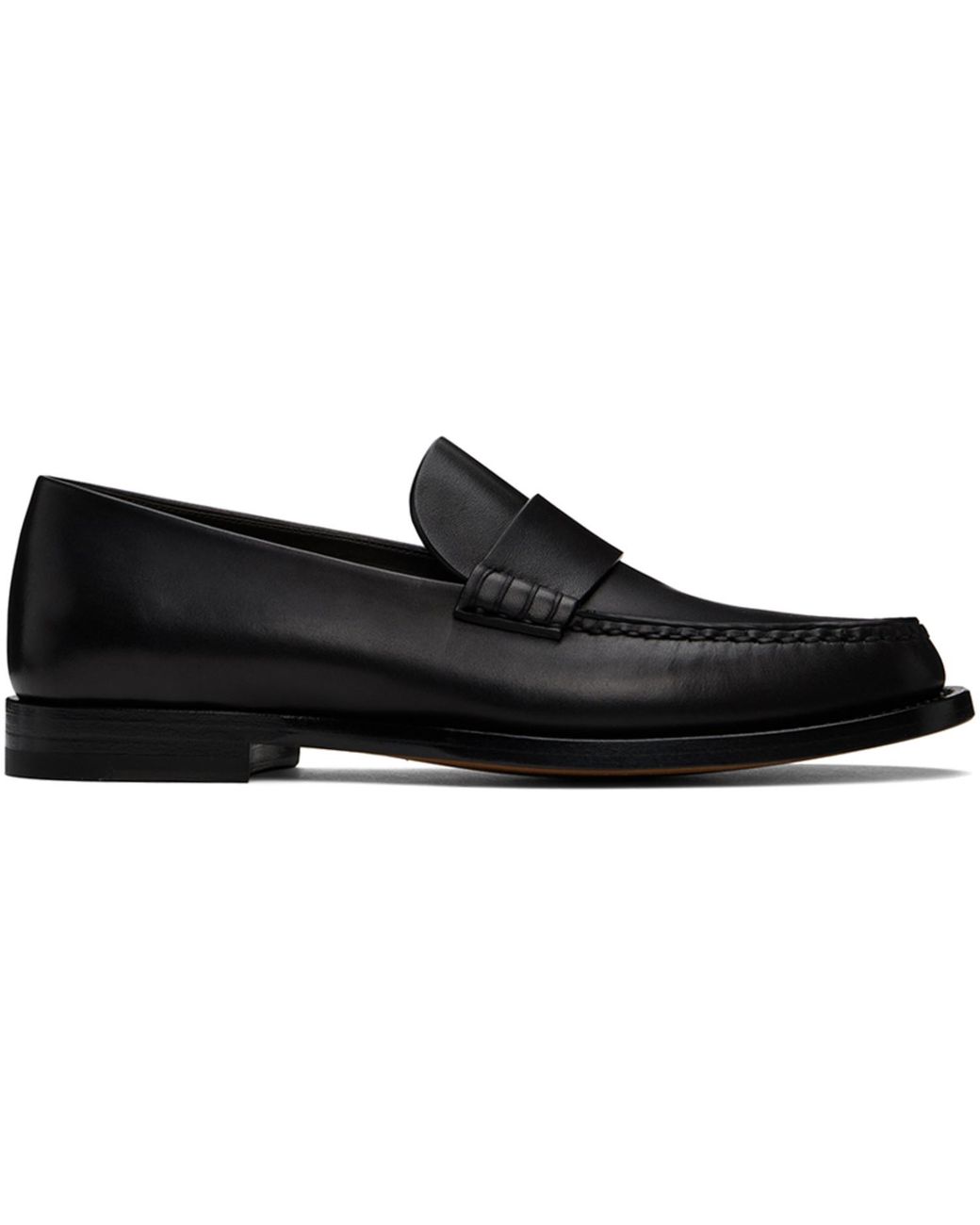 The Row Black Novus Loafers