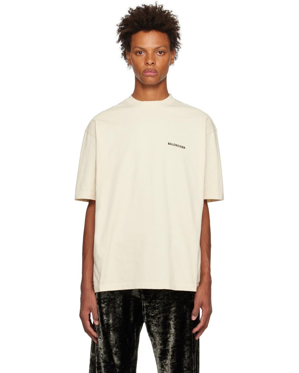 Balenciaga Off- Medium Fit T-shirt in Black for Men | Lyst UK