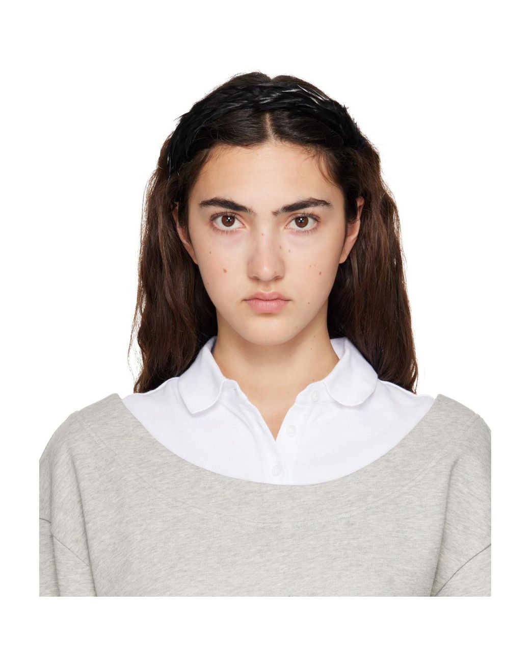 MERRMA White Ssense Exclusive Feather Headband