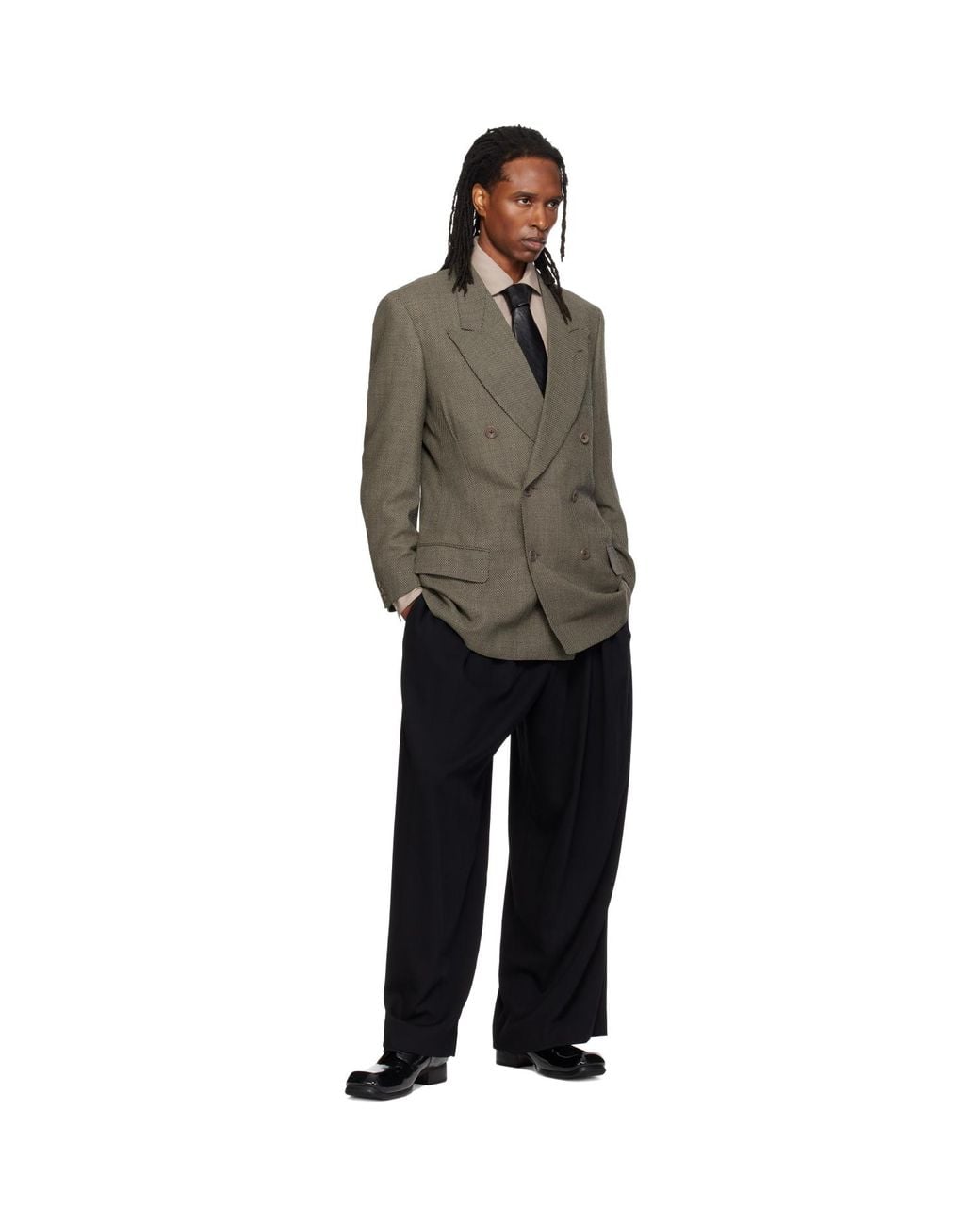 SOSHIOTSUKI Brown 80S Classic 6B Shaped Blazer for men