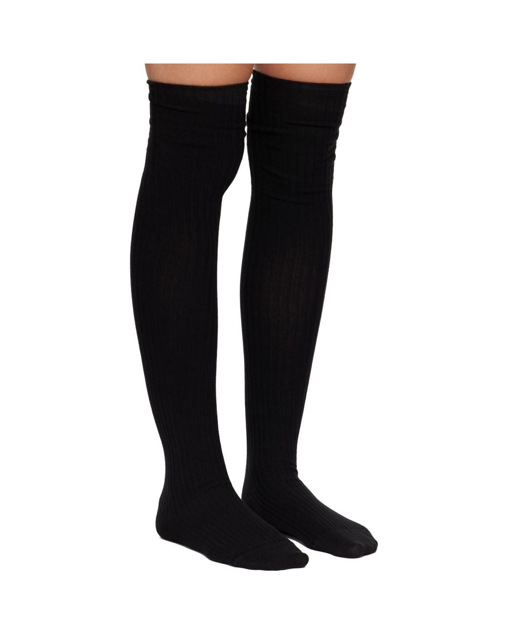 Baserange Black Overknee Socks