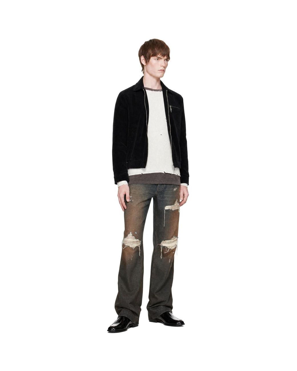 Second/Layer Black Loco Dice Jacket for men