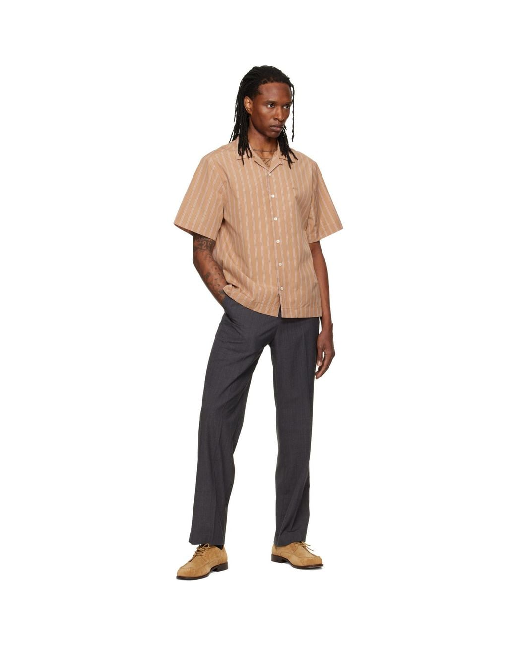 A.P.C. Natural Beckett Short-Sleeved Shirt for men