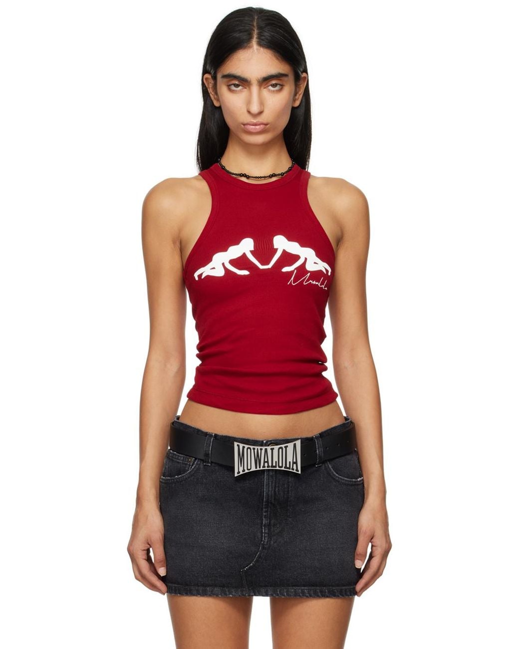 トップス MOWALOLA MAXINE TANK Mowalola Maxine Tank Top in Red | Lyst Canada