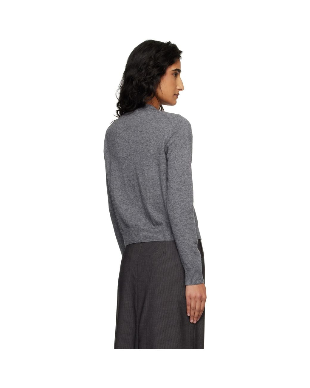DUNST Black Essential Crewneck Knit Cardigan