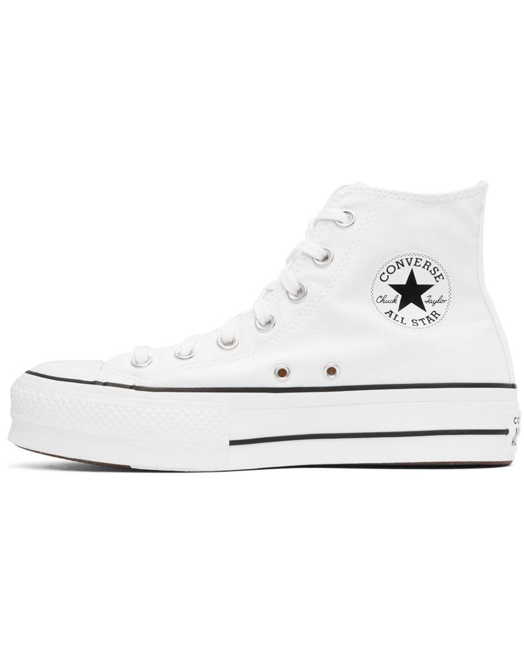 Converse Canvas Chuck Taylor All Star Lift Platform High Sneakers in White /Black/White (White) for Men - Save 7% - Lyst