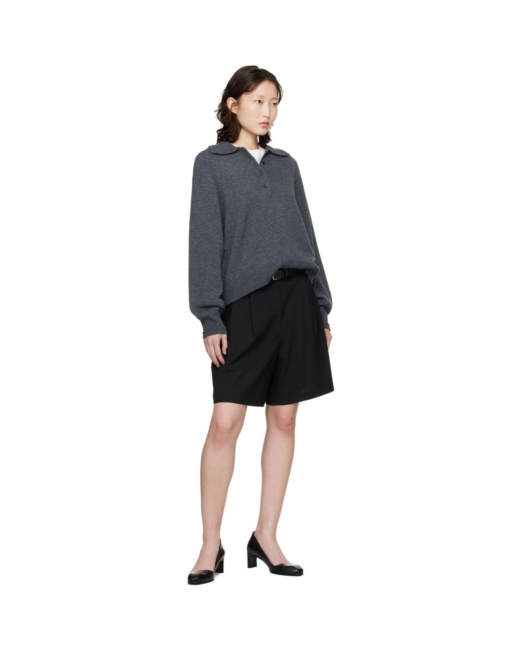 Cordera Blue Merino Wool Polo