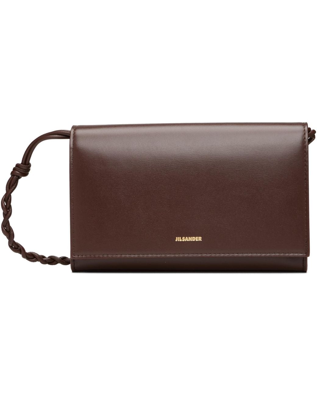 Jil Sander Brown Tangle Strap Wallet Bag