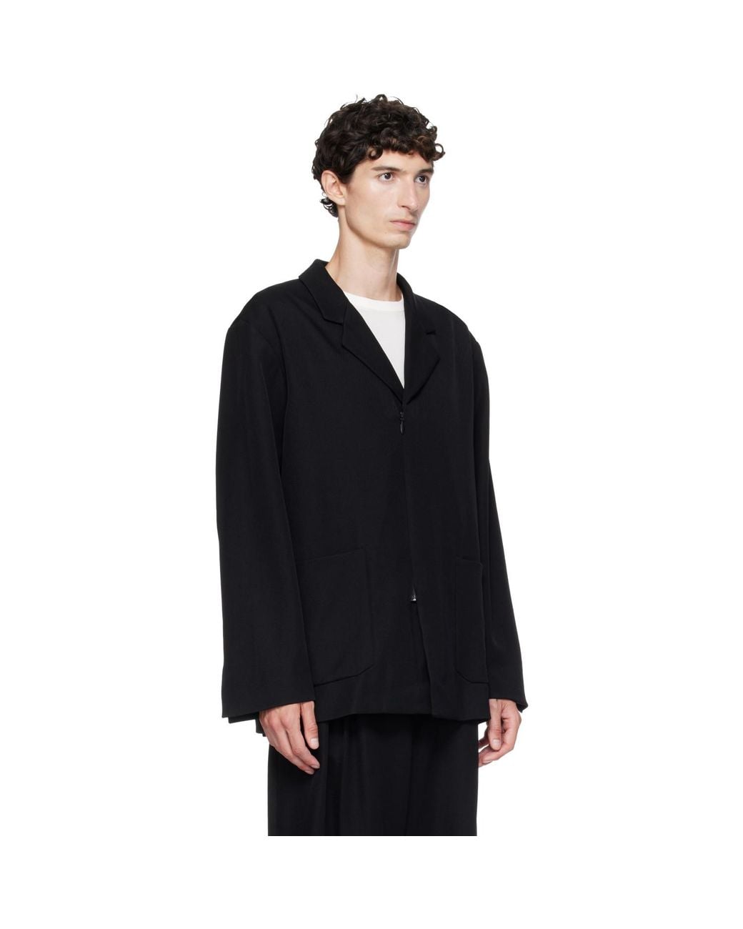 Kiko Kostadinov Black Votive Zip Blazer for men