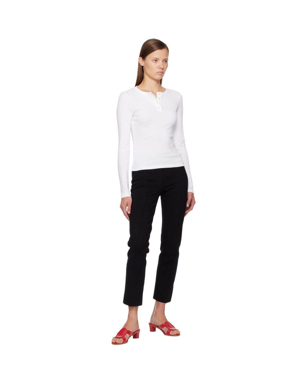 Flore Flore White Jess Longsleeve Henley