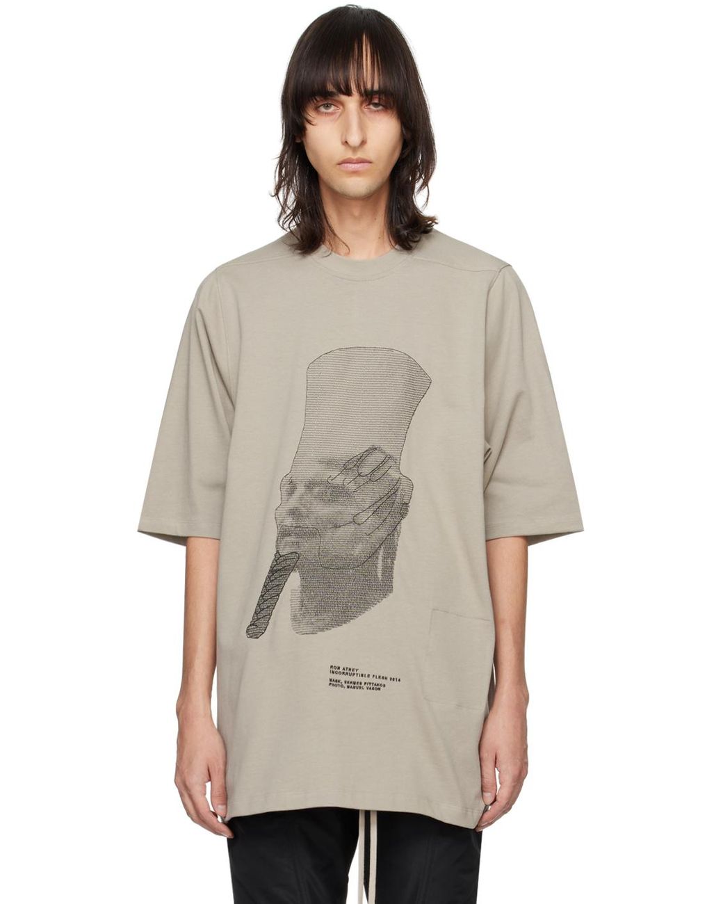 Rick Owens Ron Jumbo SS Cotton T-shirt | Black | FARFETCH