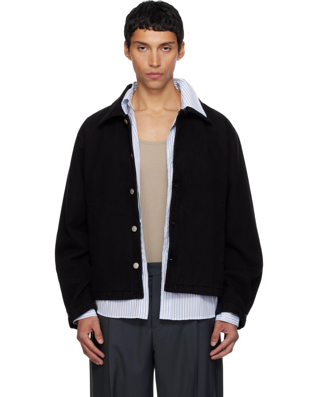mfpen Painters Denim Jacket in Black for Men | Lyst
