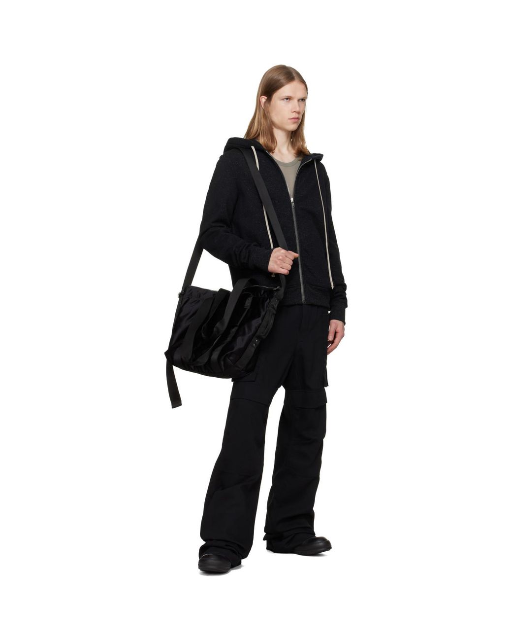 Rick Owens Black Tower Trolley Tote for men