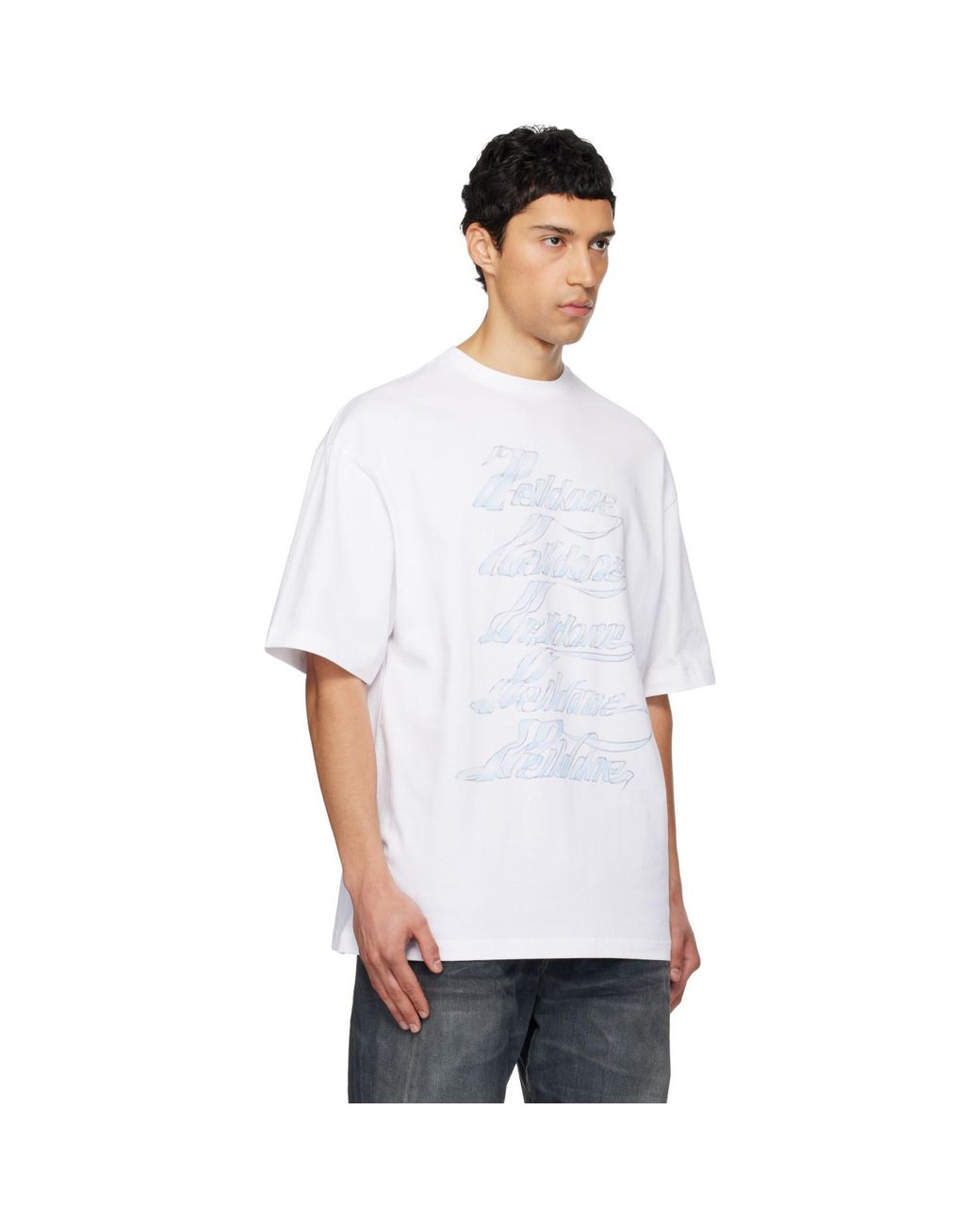 we11done White Multi Logo T-Shirt for men