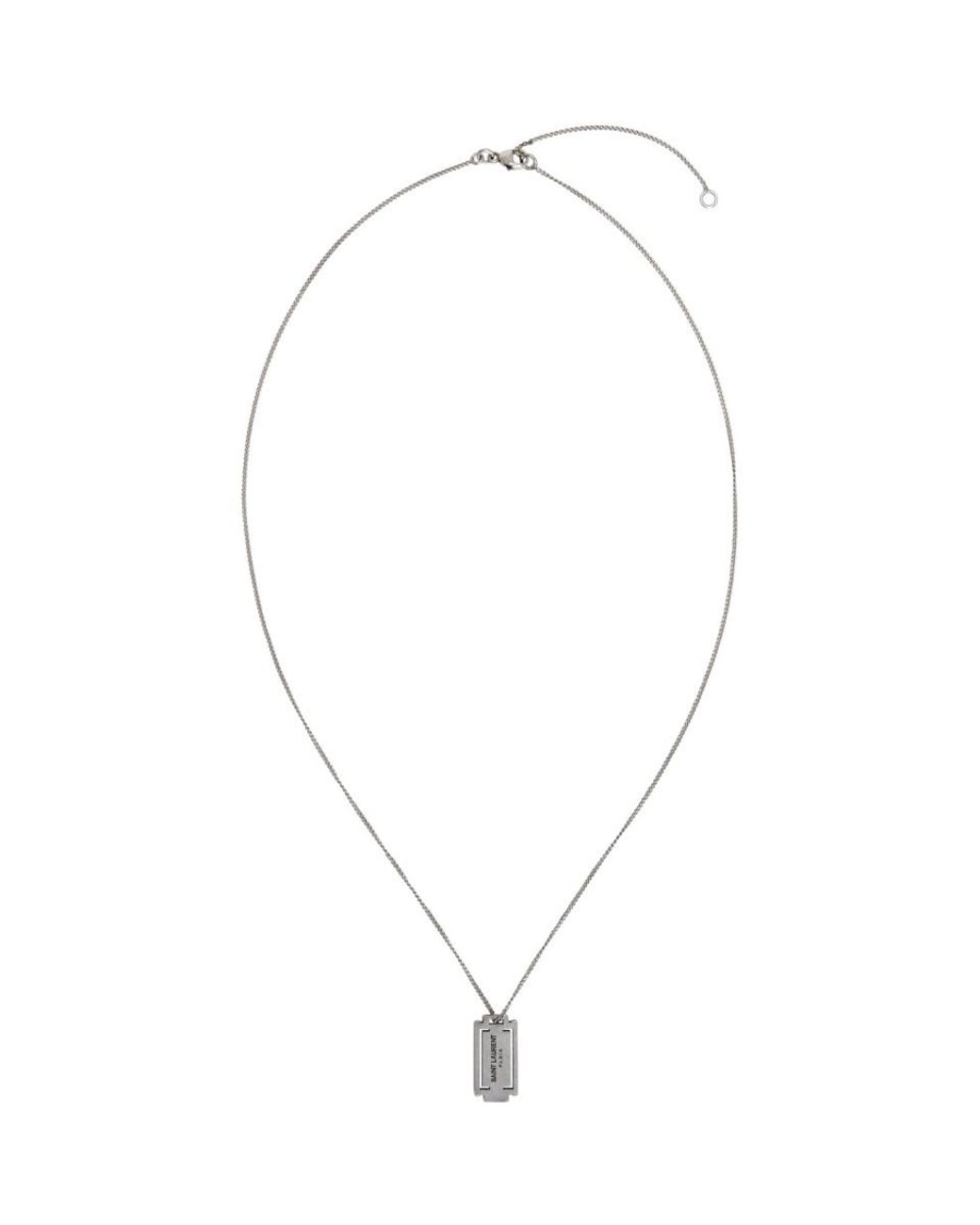 Saint laurent razor necklace clearance