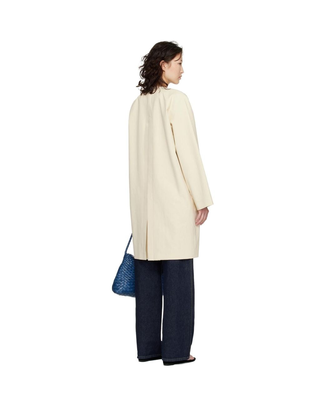 Loulou de Saison Blue Merill Cotton Gabardine Coat
