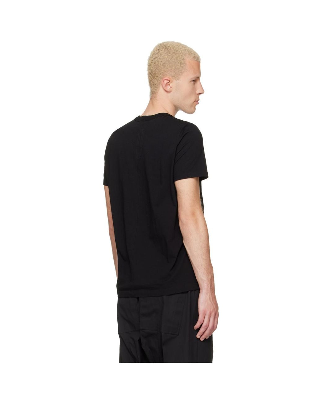 Rick Owens Black Tower Short Level T-Shirt for men