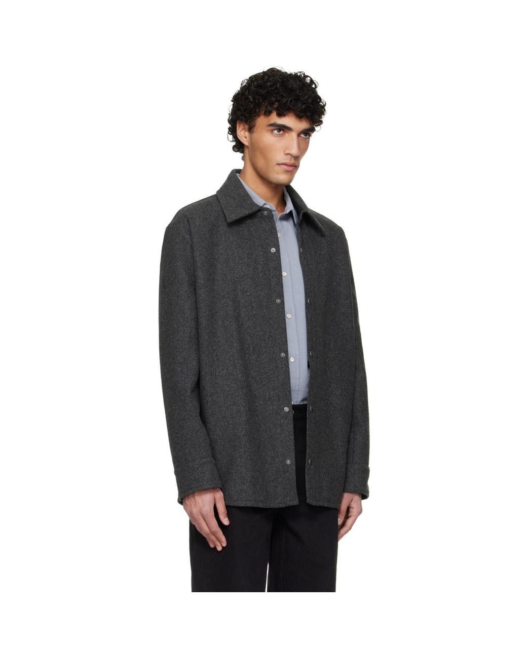 A.P.C. Black Snap Closure Jacket for men