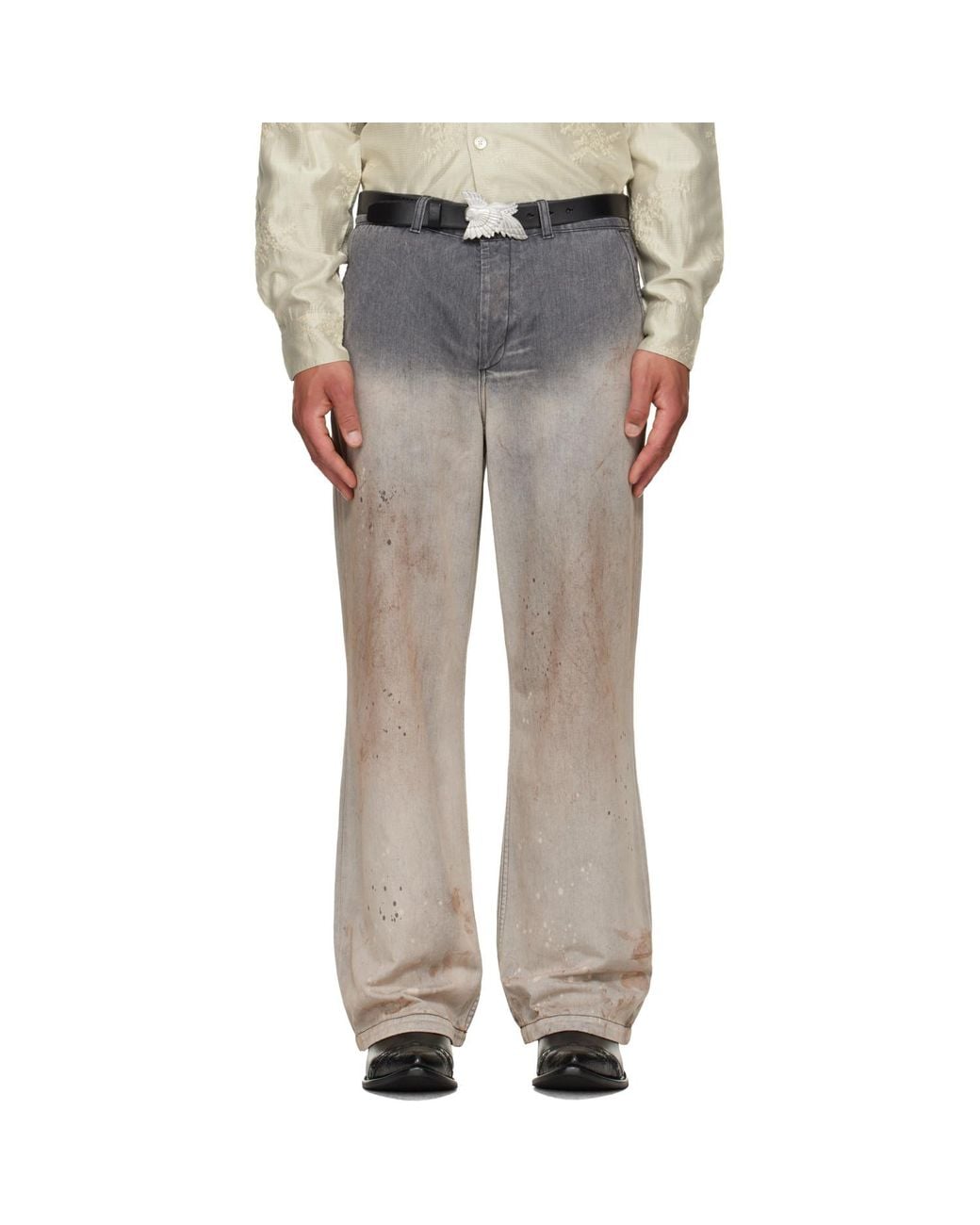 Our Legacy Gray Rig Chino Jeans for men