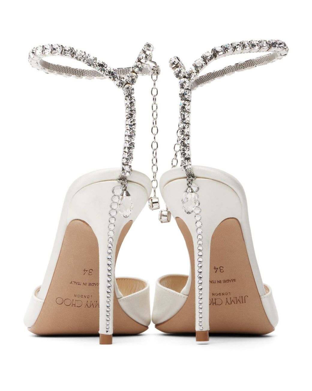 Jimmy Choo White Off- Saeda 100 Heeled Sandals