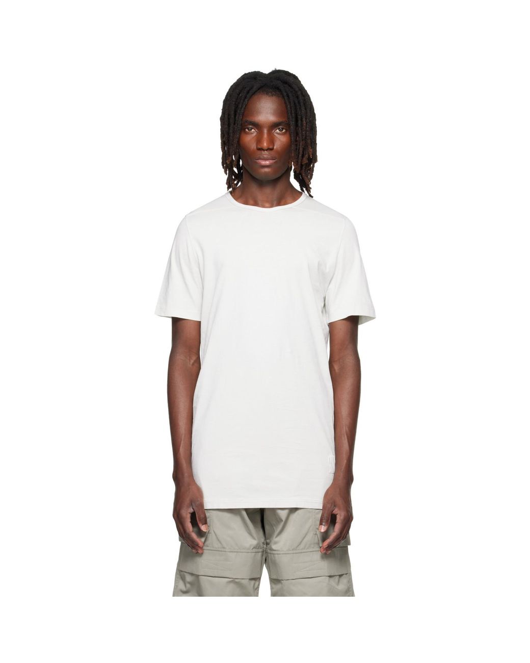Rick Owens White Off- Tower Level T-Shirt for men