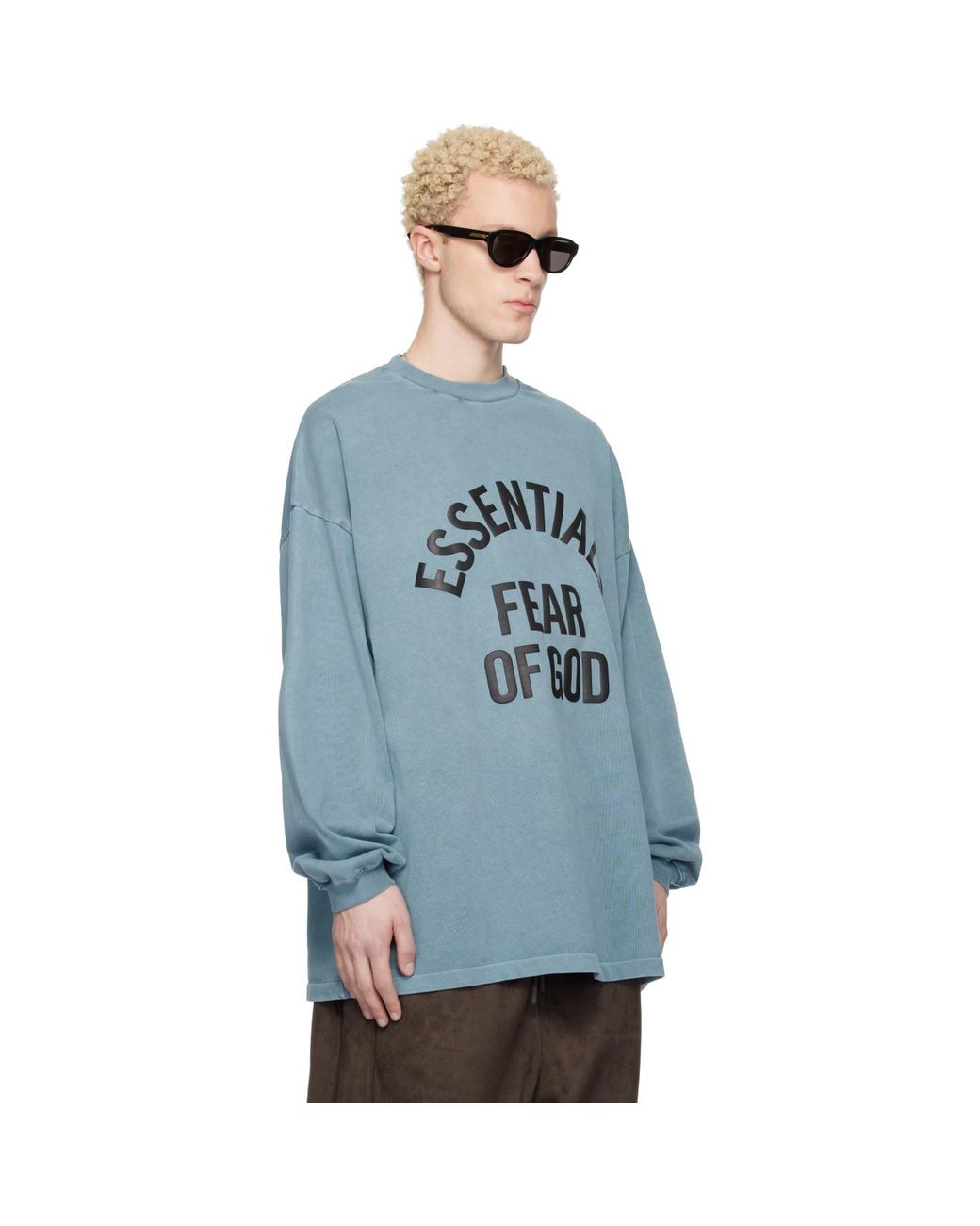 Fear Of God Blue Campus 90S Long Sleeve T-Shirt for men