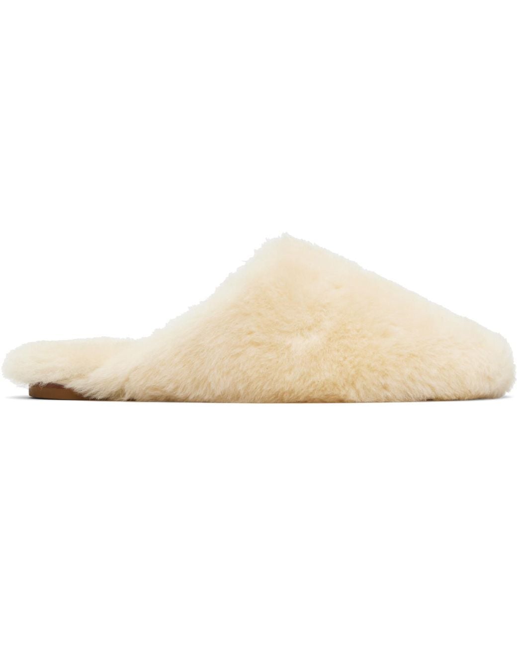 Aeyde Natural Off- Rega Shearling Slippers