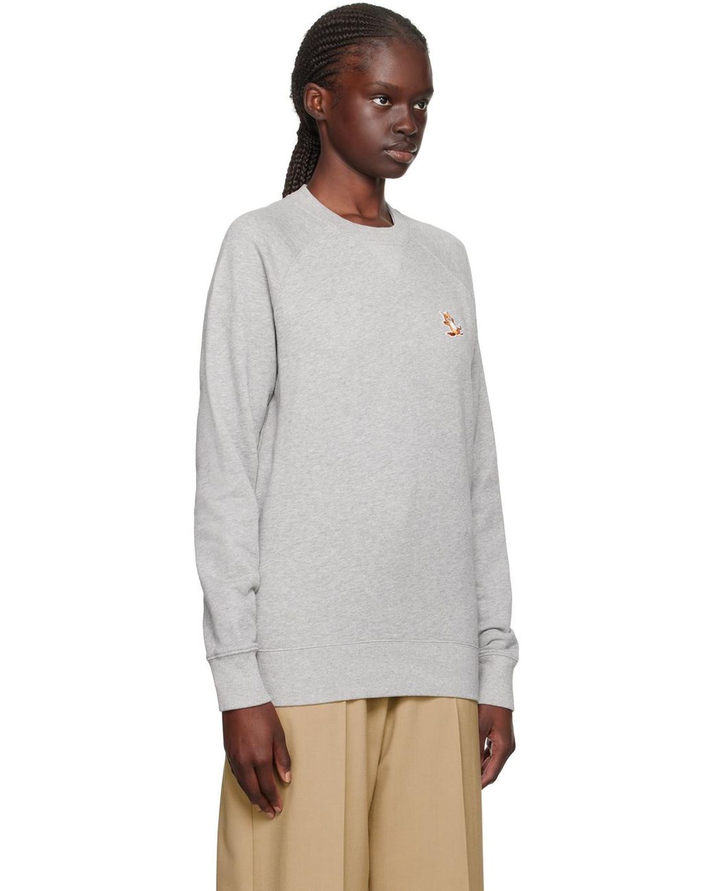 Maison Kitsuné Chillax Fox Sweatshirt in Black | Lyst UK