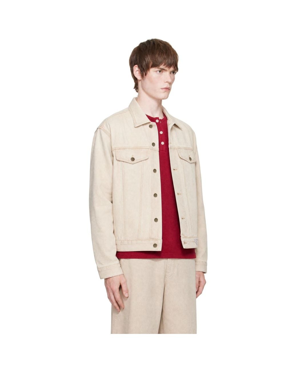Guess Red Vintage Denim Jacket for men