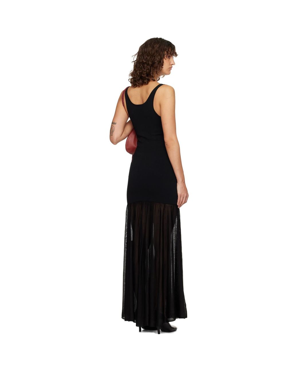 Totême Black Evening Tank Maxi Dress