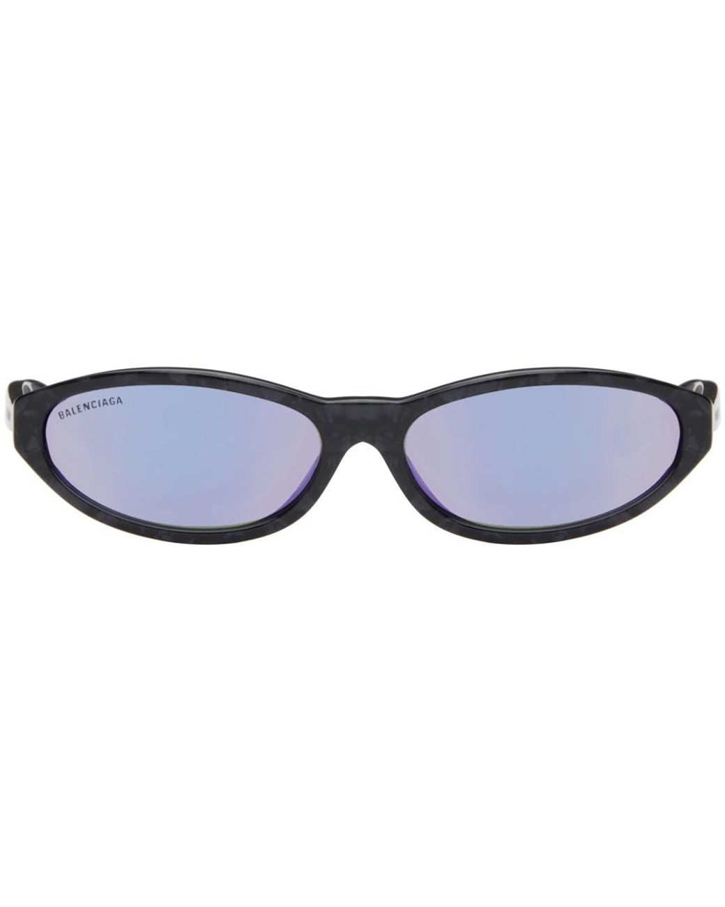 Balenciaga Neo Round Oval Sunglasses in Black | Lyst