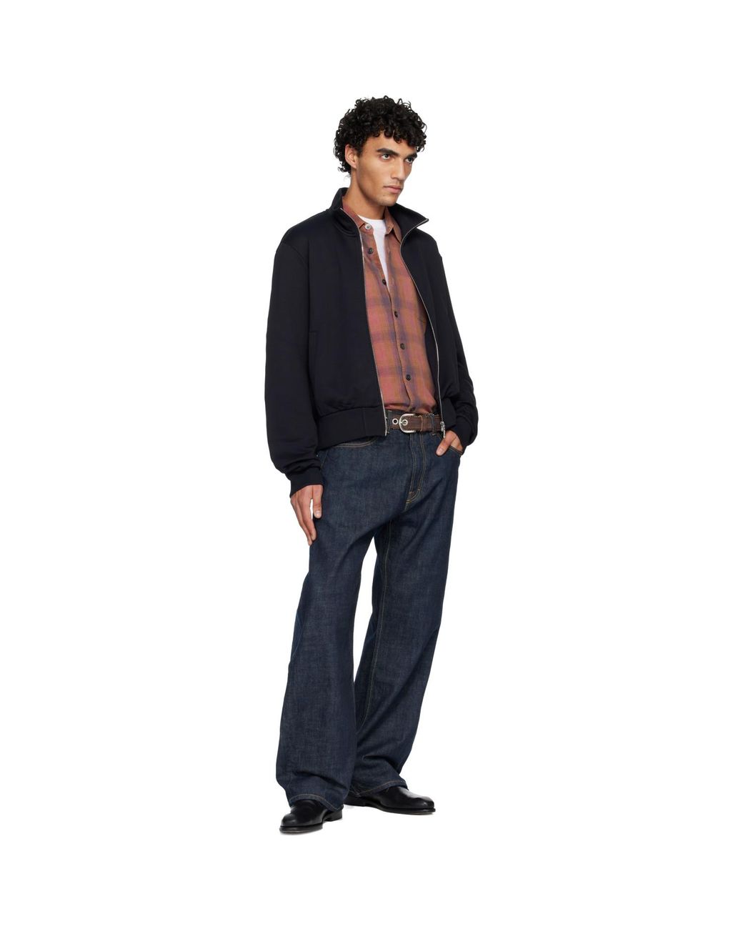 Our Legacy Black Fringed Denim Belt for men