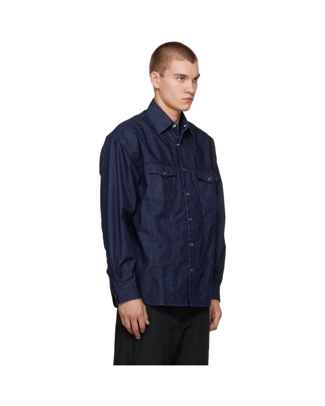Comme des Garçons Blue Light-Oz Laminated Denim Jacket for men