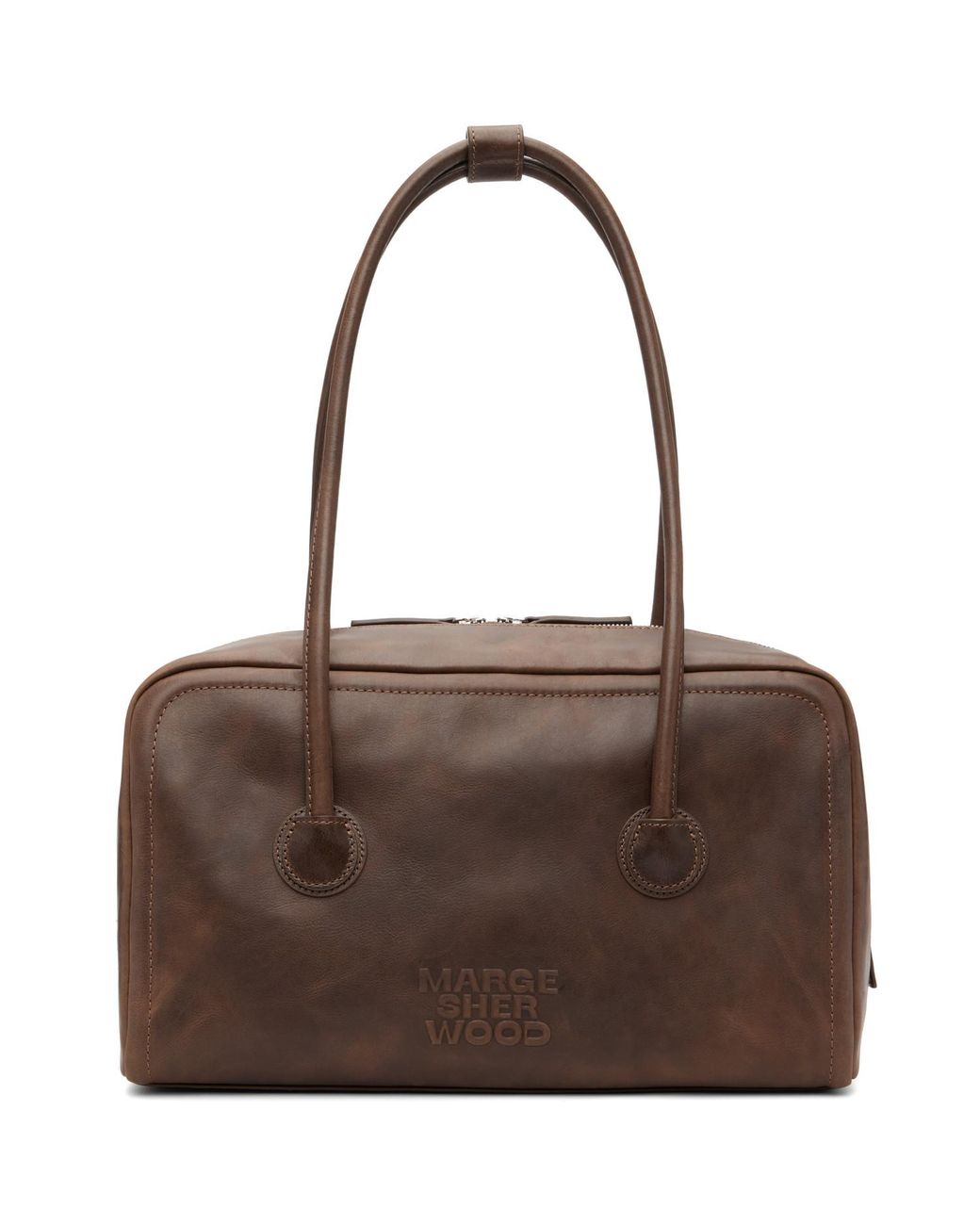 MARGE SHERWOOD Brown Soft Boston Bag