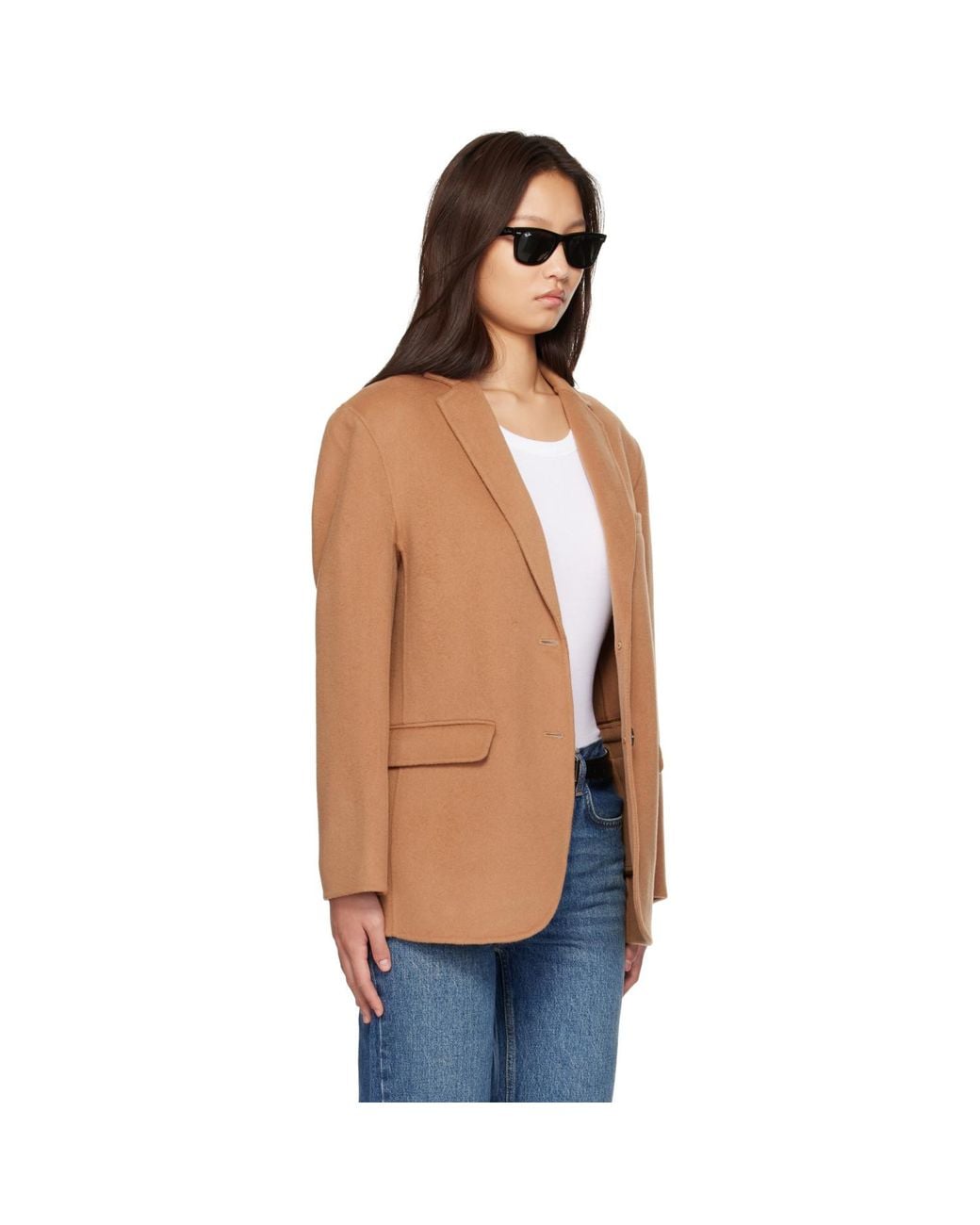 Anine Bing Brown Tan Quinn Blazer