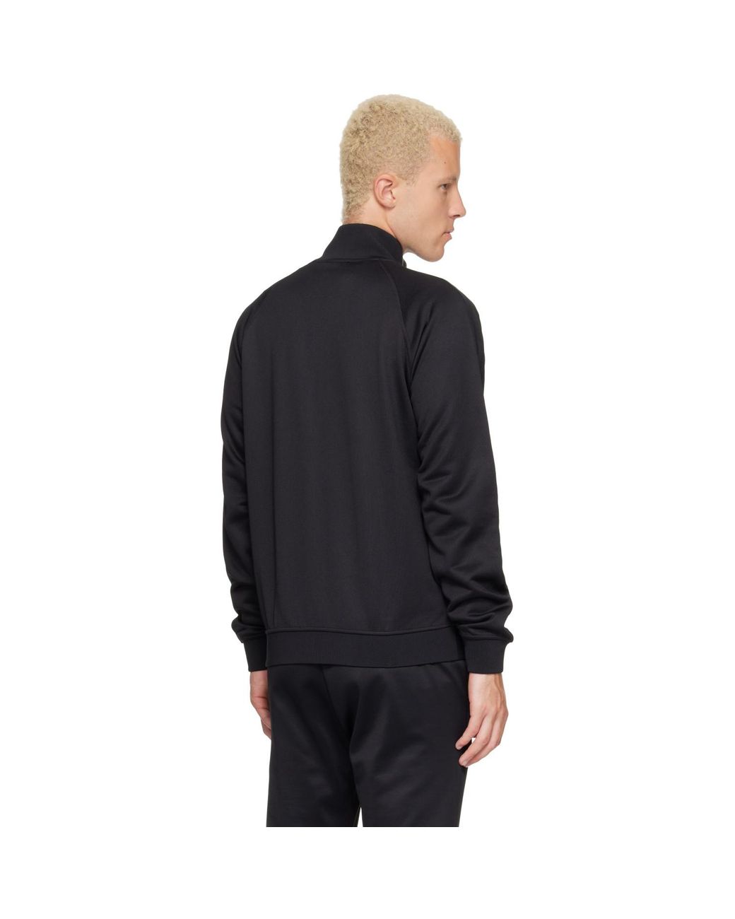DIESEL Black Glossy Zip Sweater for men
