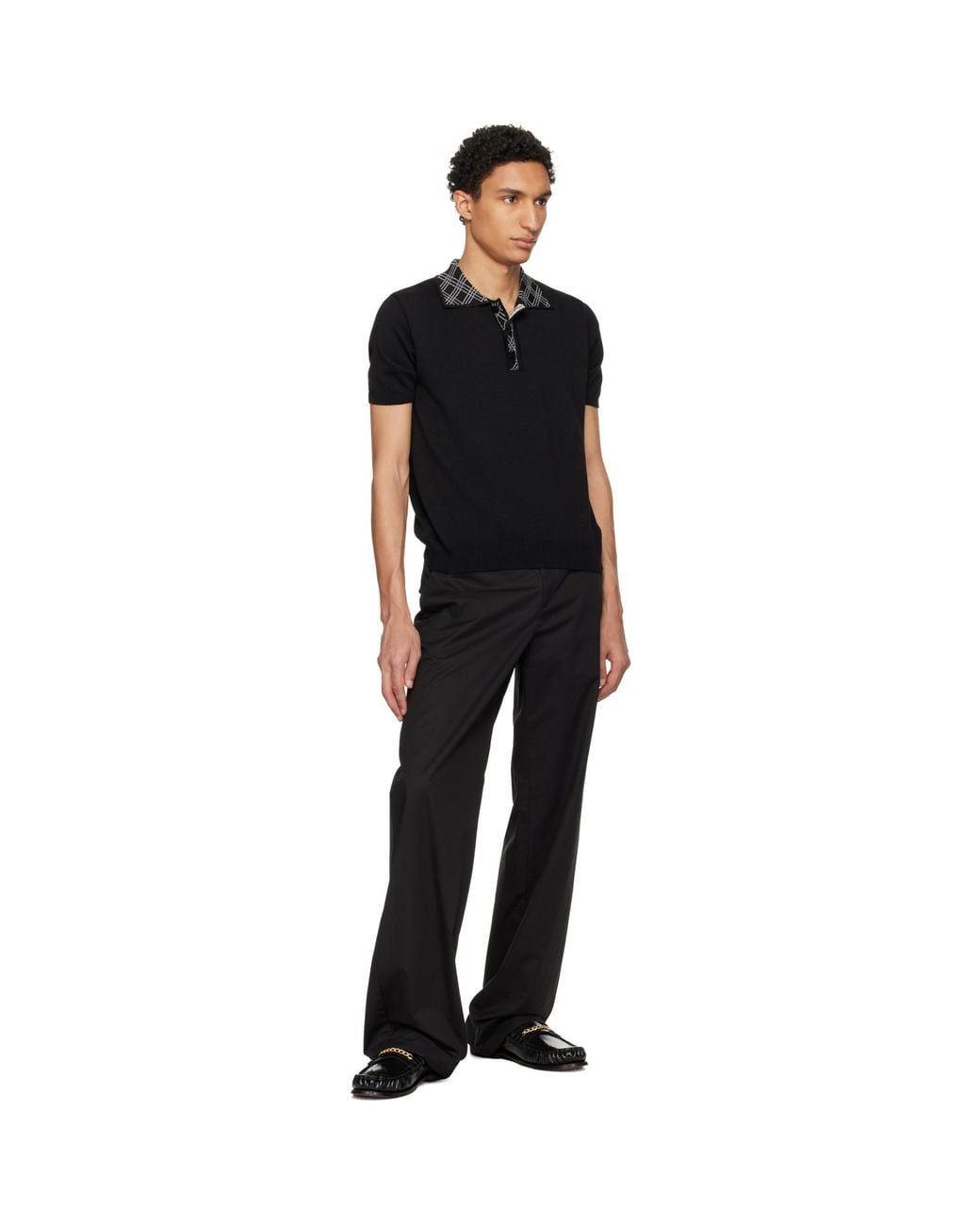 Ernest W. Baker Black Chain Loafers for men