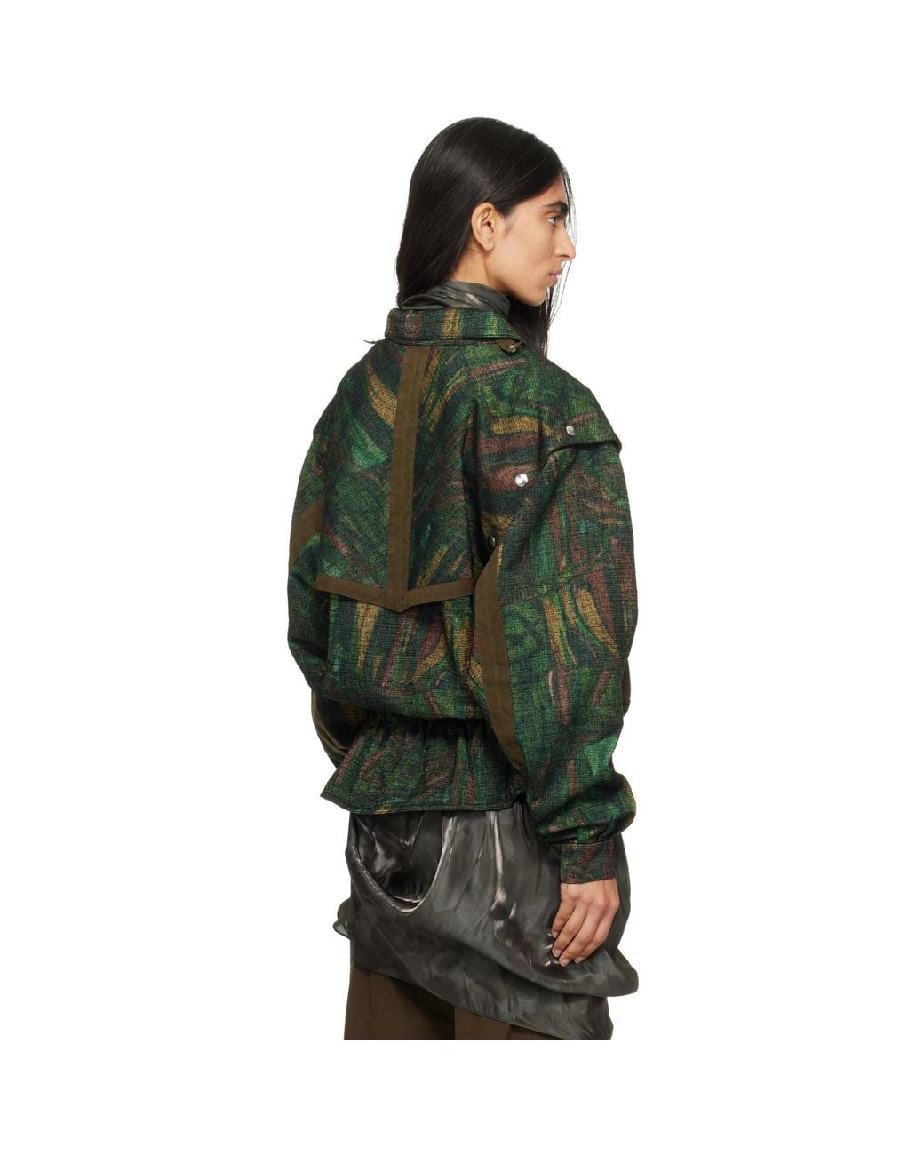 Kiko Kostadinov Green Heron Belted Jacket