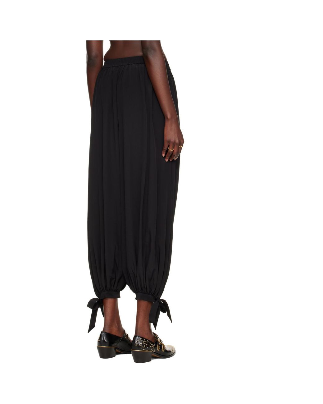 Chloé Black Fluid Pleated Trousers