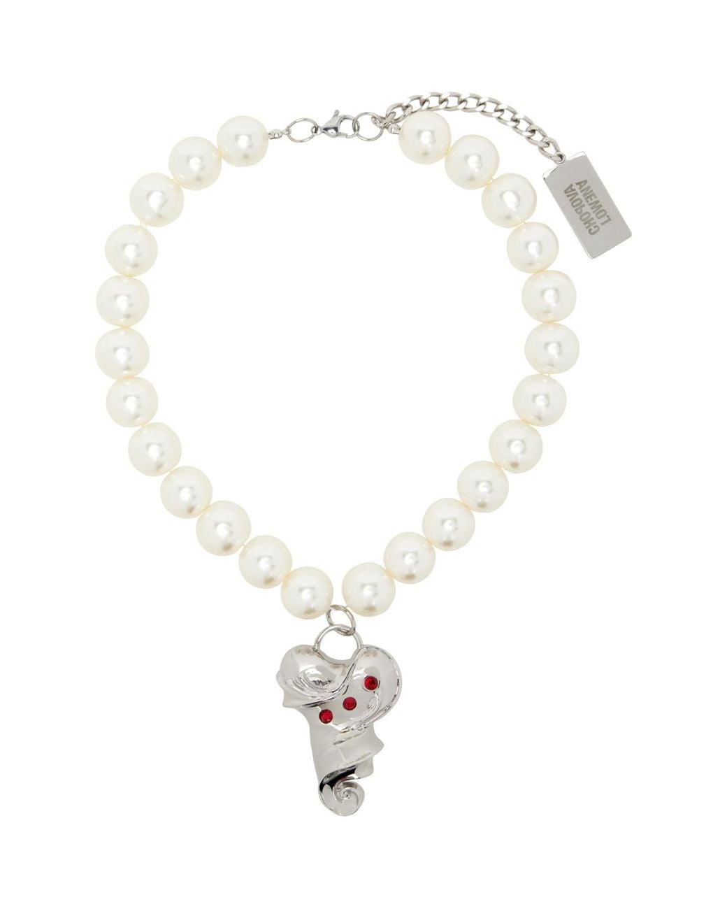 Chopova Lowena Metallic Faux-Pearl Necklace for men